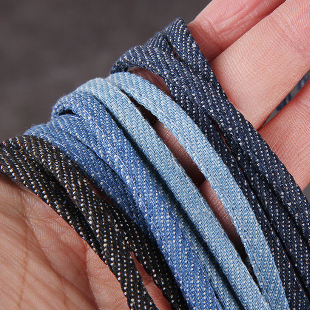Home Decor Manufacturers - 5meters 5mm Denim Strap Falt Cord