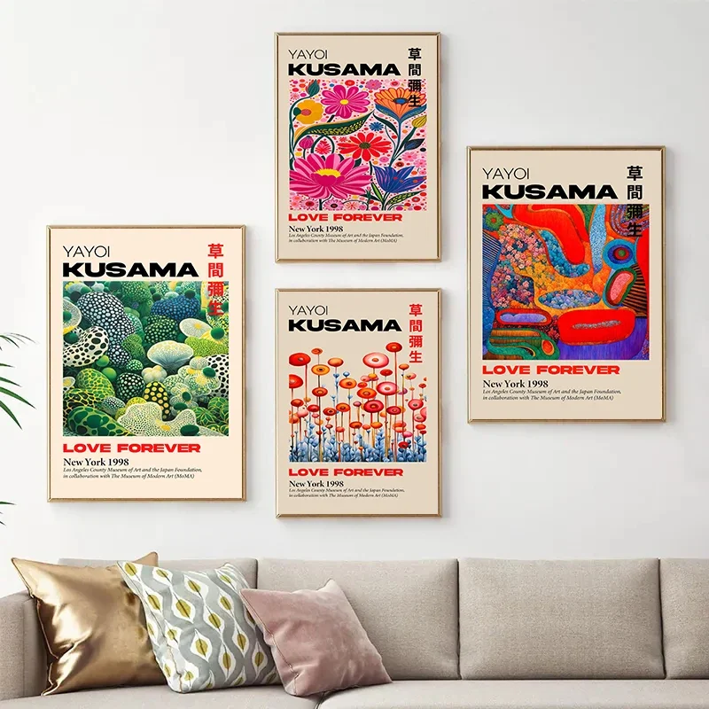 Home Decor Japandi - Abstract Mobile Japanese Yayoi Kusama Mountain
