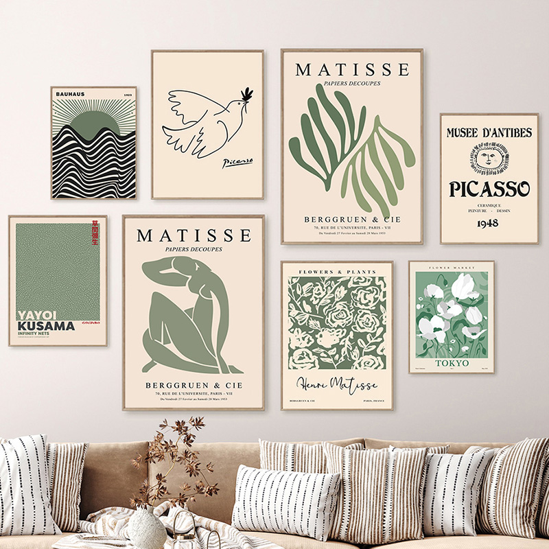 Home Decor Japandi - Henri Matisse Picasso Posters Prints Flower