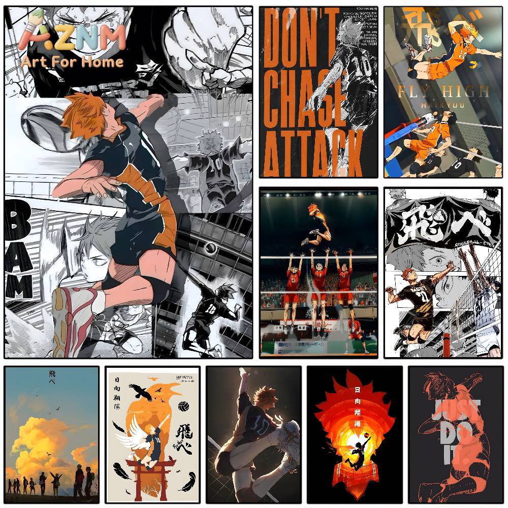 Home Decor Japandi - Japanese Anime Haikyuu Poster Art With