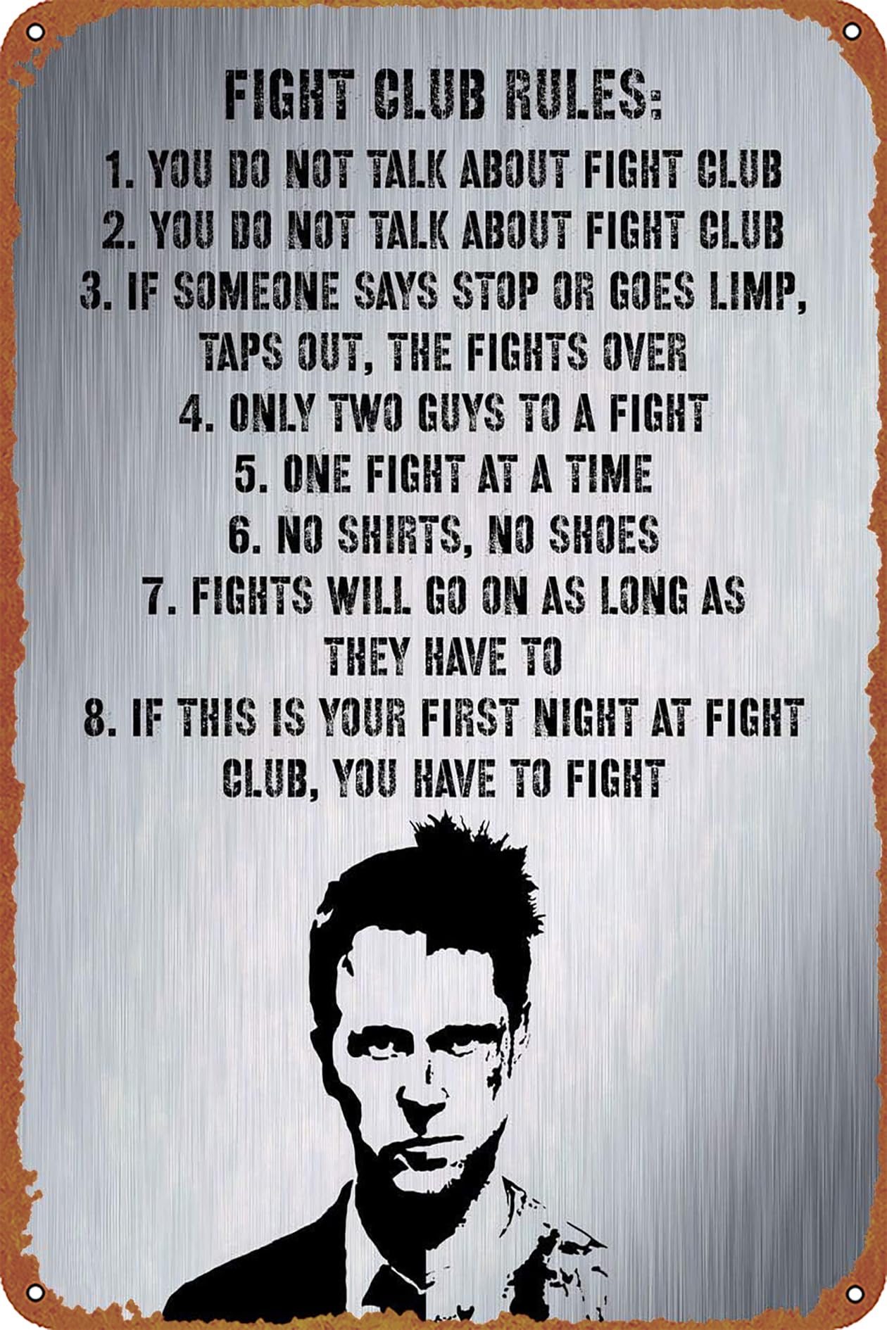 Home Decor Quotes On Wall - 1PCS,Fight Club Rules Quotes On Poster