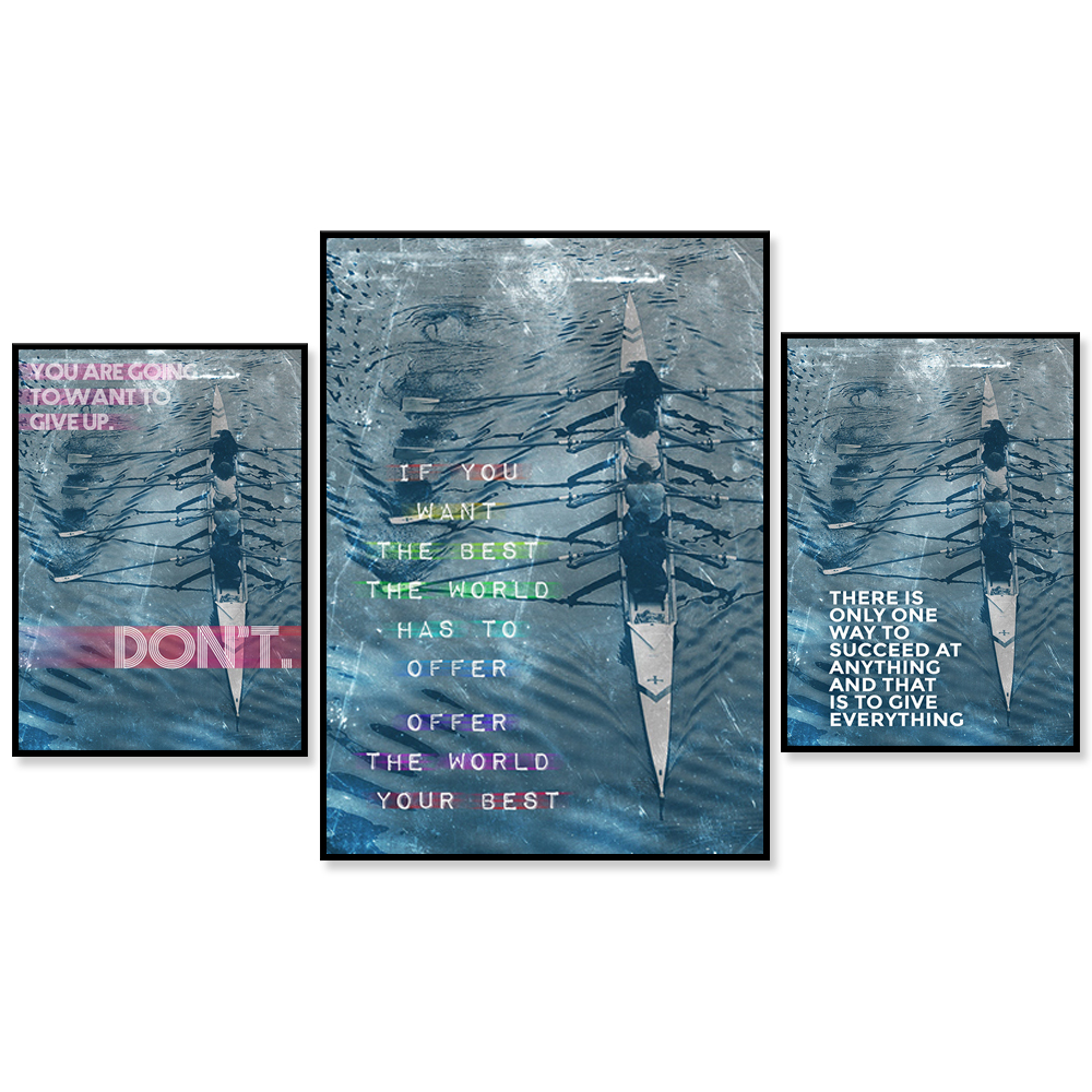 Home Decor Quotes On Wall - Rowing Motivational Print 