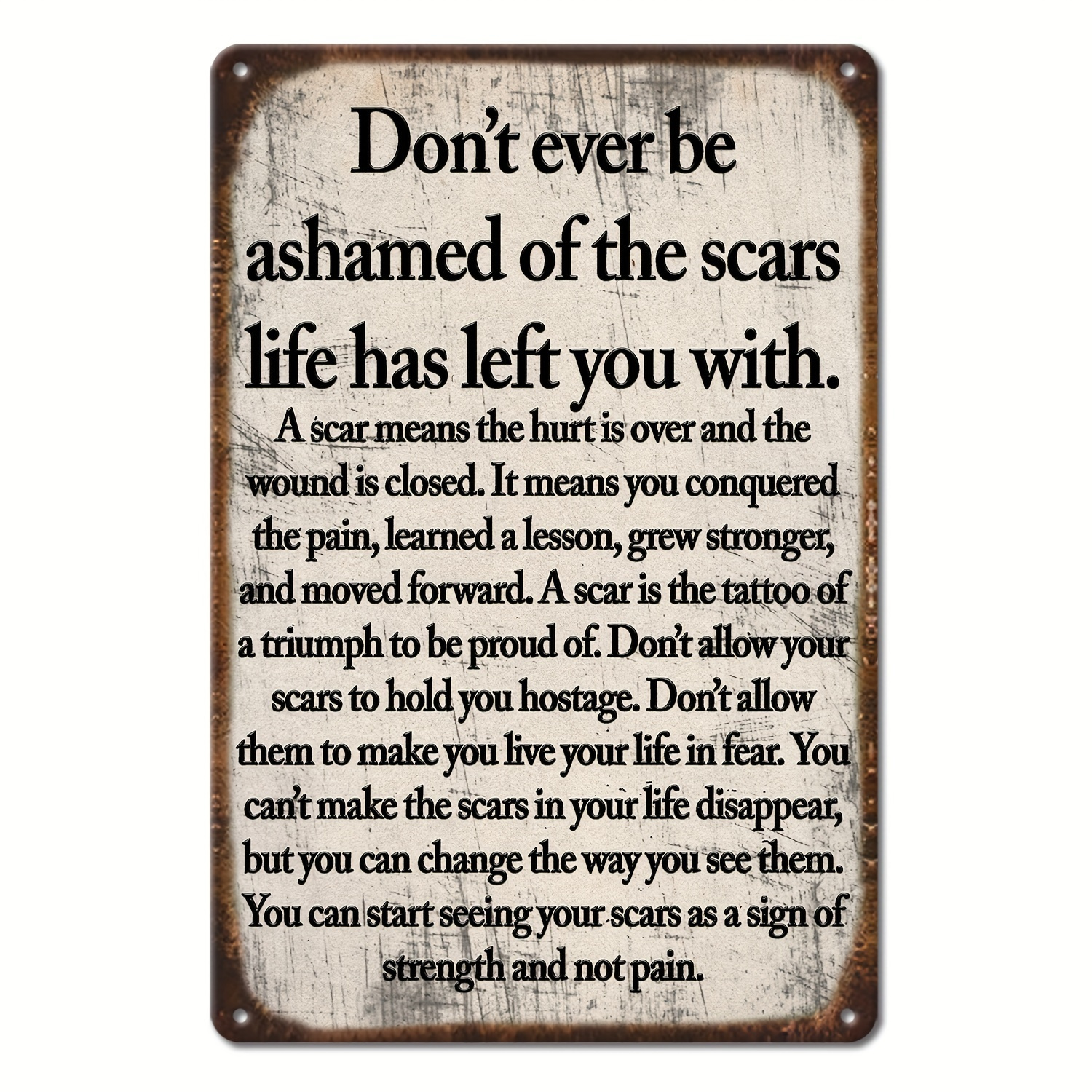 Home Decor Quotes On Wall - 2D Flat - 2D Vintage Metal