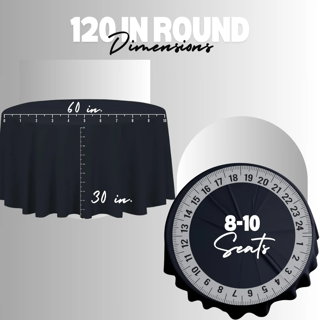 Classic 120 Inch Round Tablecl - đánh giá và giá Home Decor Color Palettes