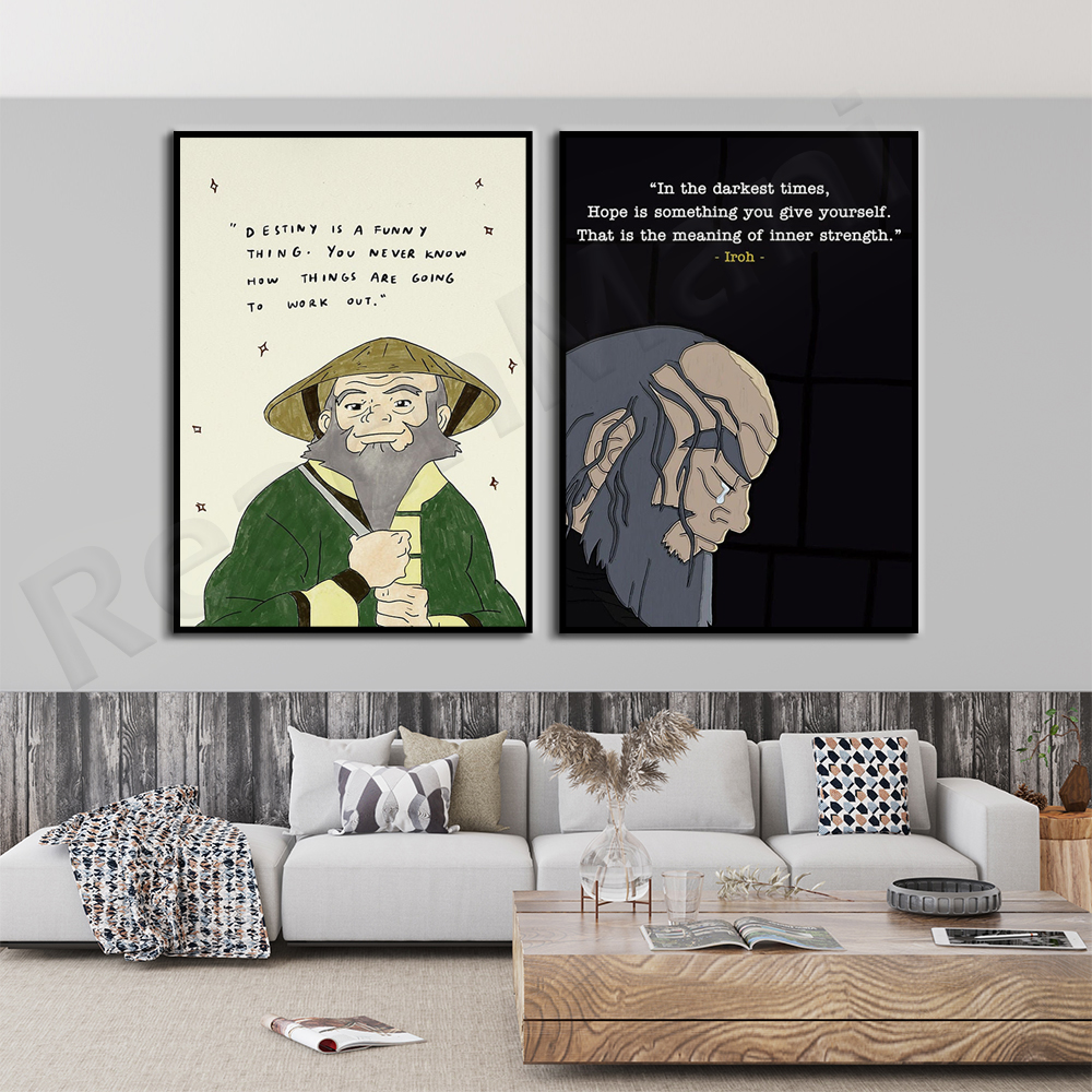 Iroh quotes art painting poste - đánh giá và giá Home Decor Quotes On Wall