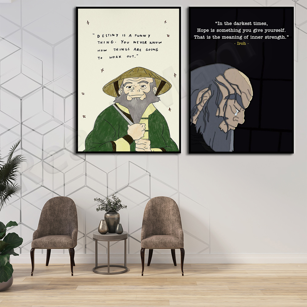 Iroh quotes art painting poste - đánh giá và giá Home Decor Quotes On Wall
