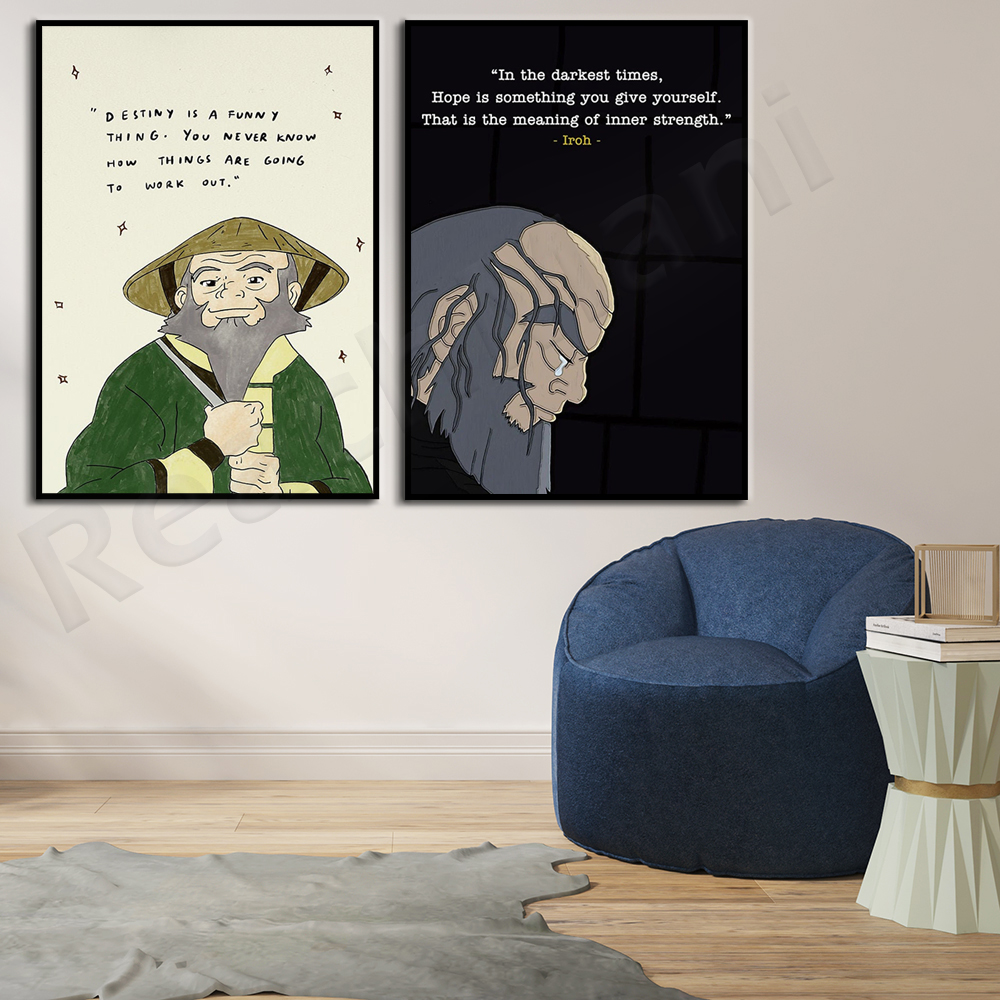 Iroh quotes art painting poste - đánh giá và giá Home Decor Quotes On Wall