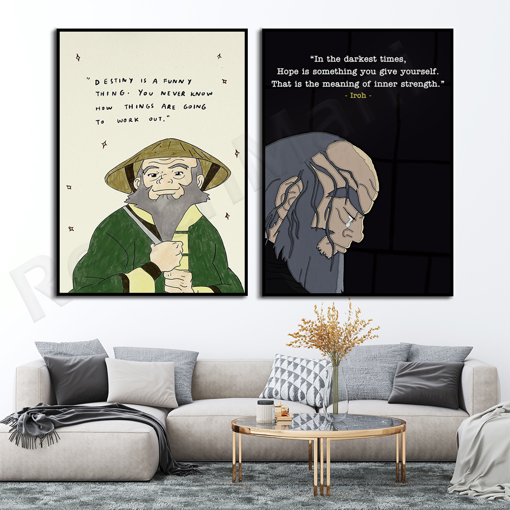 Iroh quotes art painting poste - đánh giá và giá Home Decor Quotes On Wall