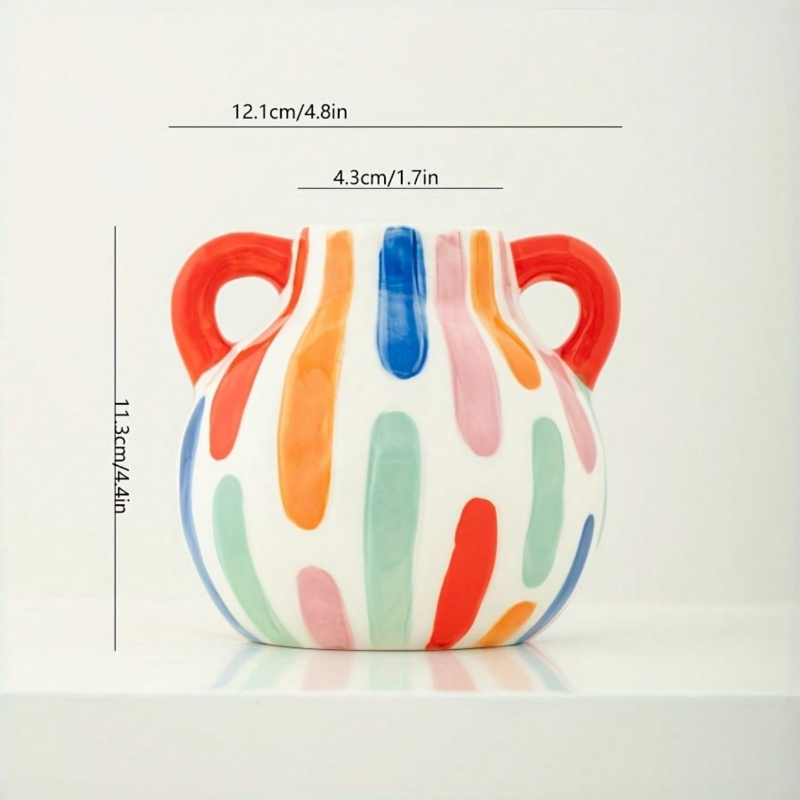 Modern Geometric Ceramic Vase  - đánh giá và giá Home Decor Dopamine