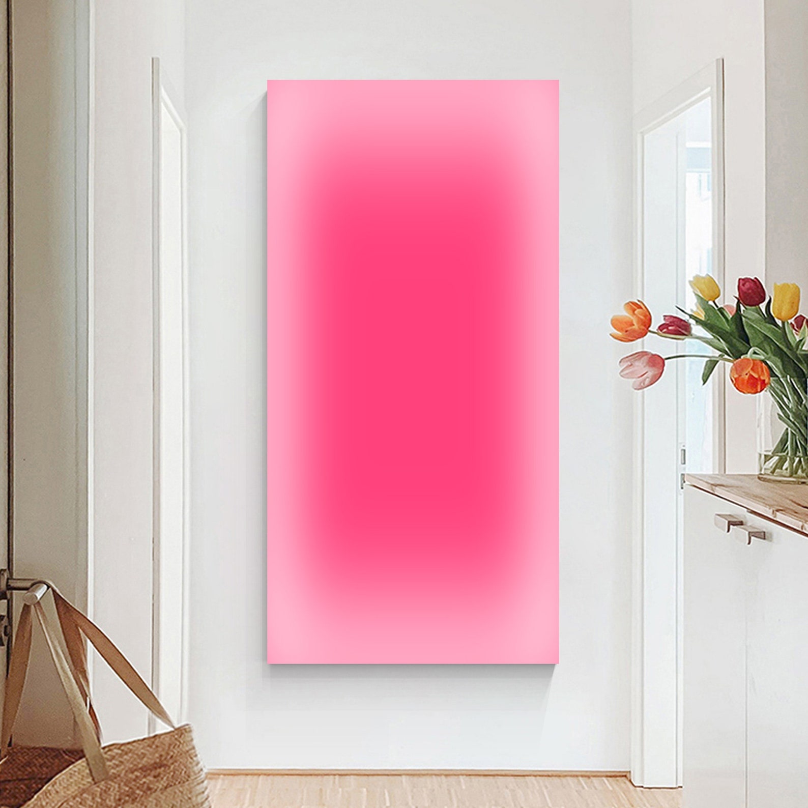 Abstract Pink Ombre Art Neon G - đánh giá và giá Home Decor Dopamine