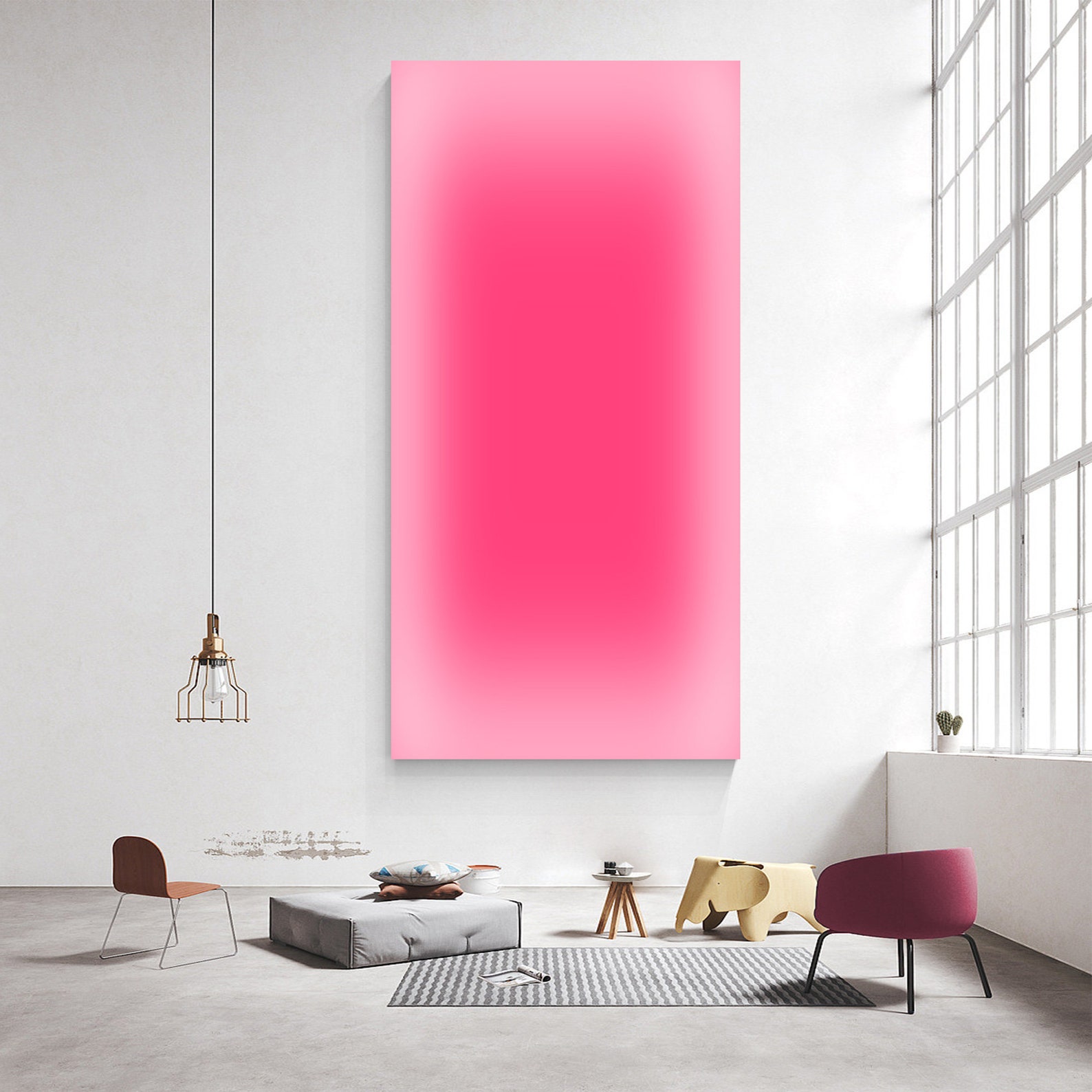 Abstract Pink Ombre Art Neon G - đánh giá và giá Home Decor Dopamine