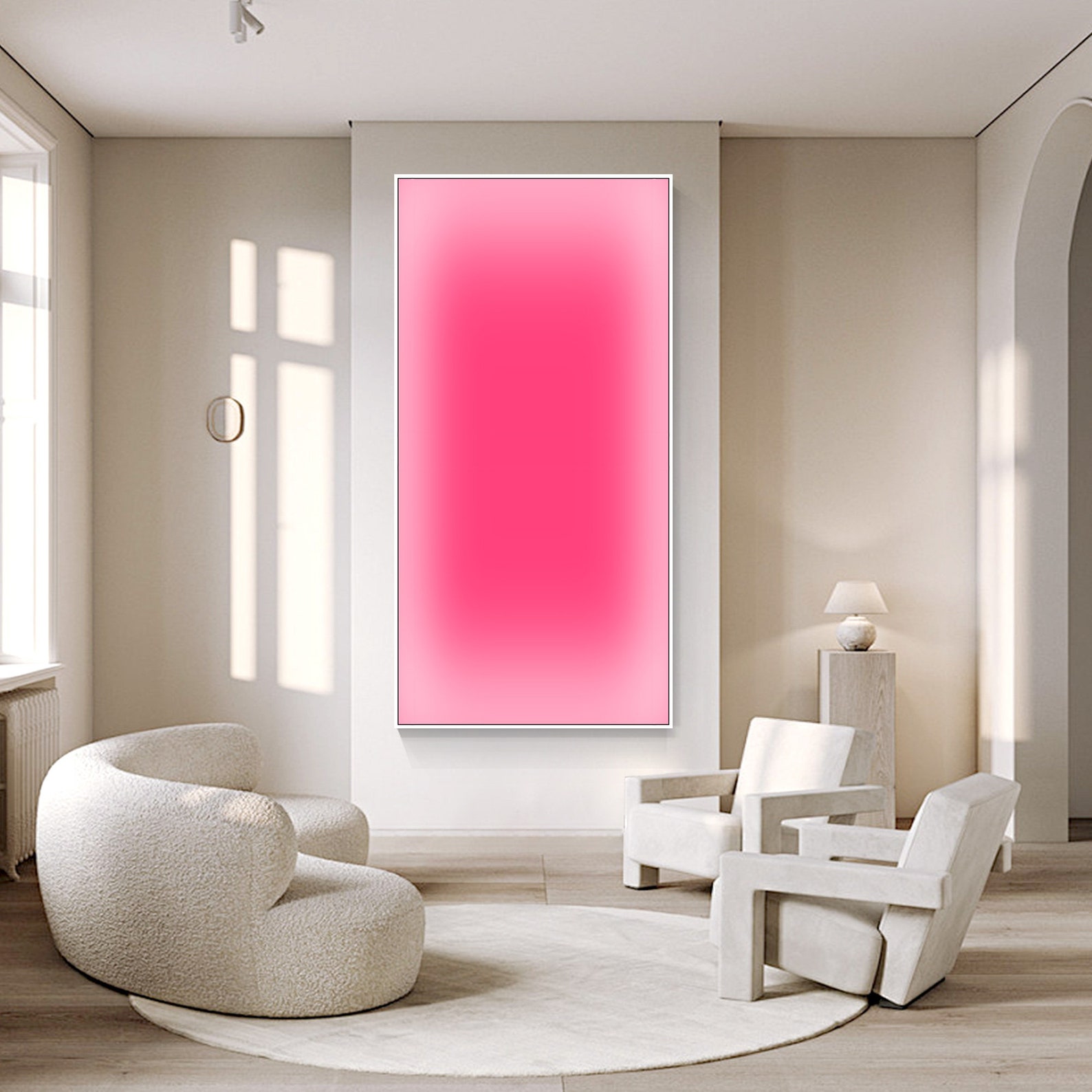 Abstract Pink Ombre Art Neon G - đánh giá và giá Home Decor Dopamine