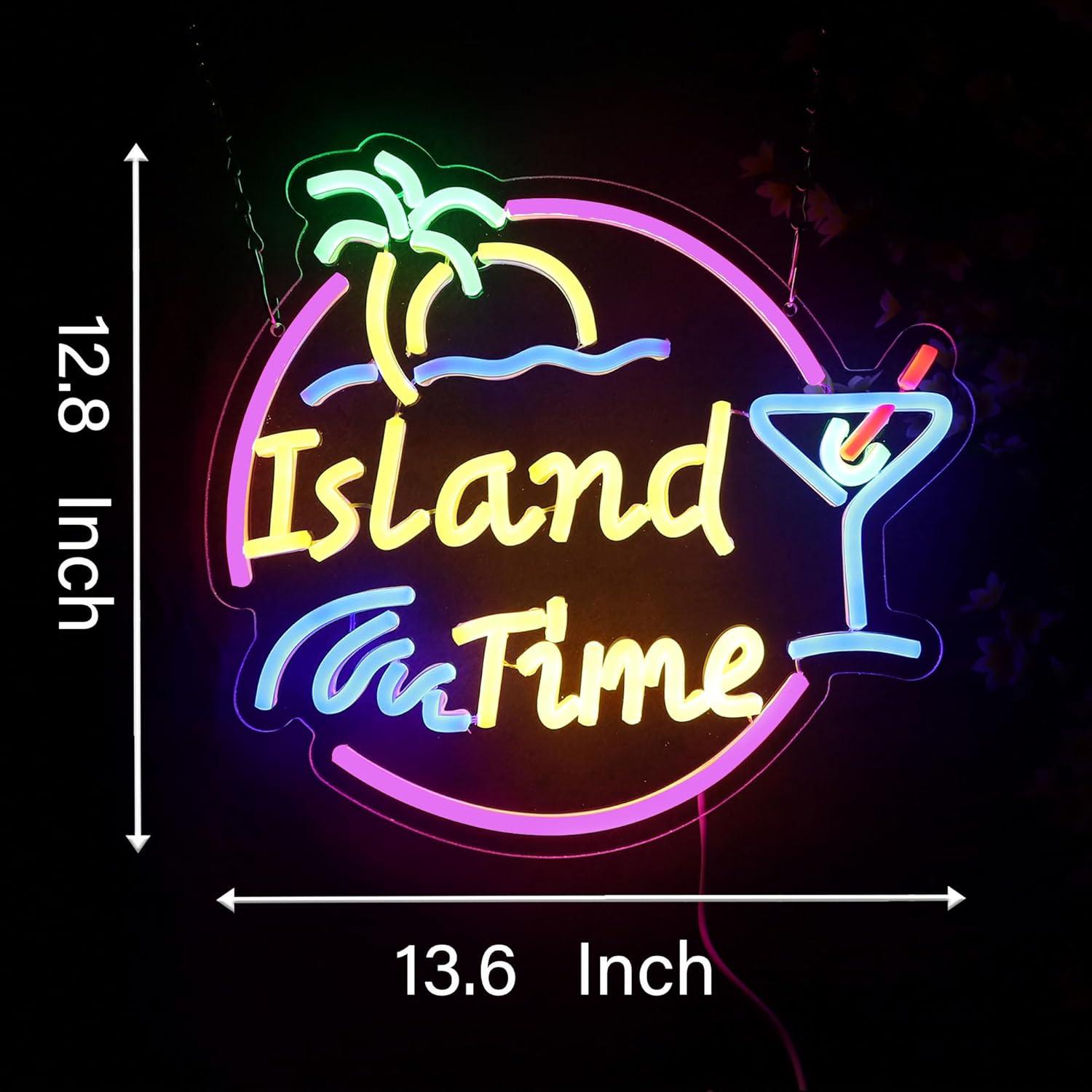 Island Time Neon Sign LED Ligh - đánh giá và giá Home Decor Wall Art