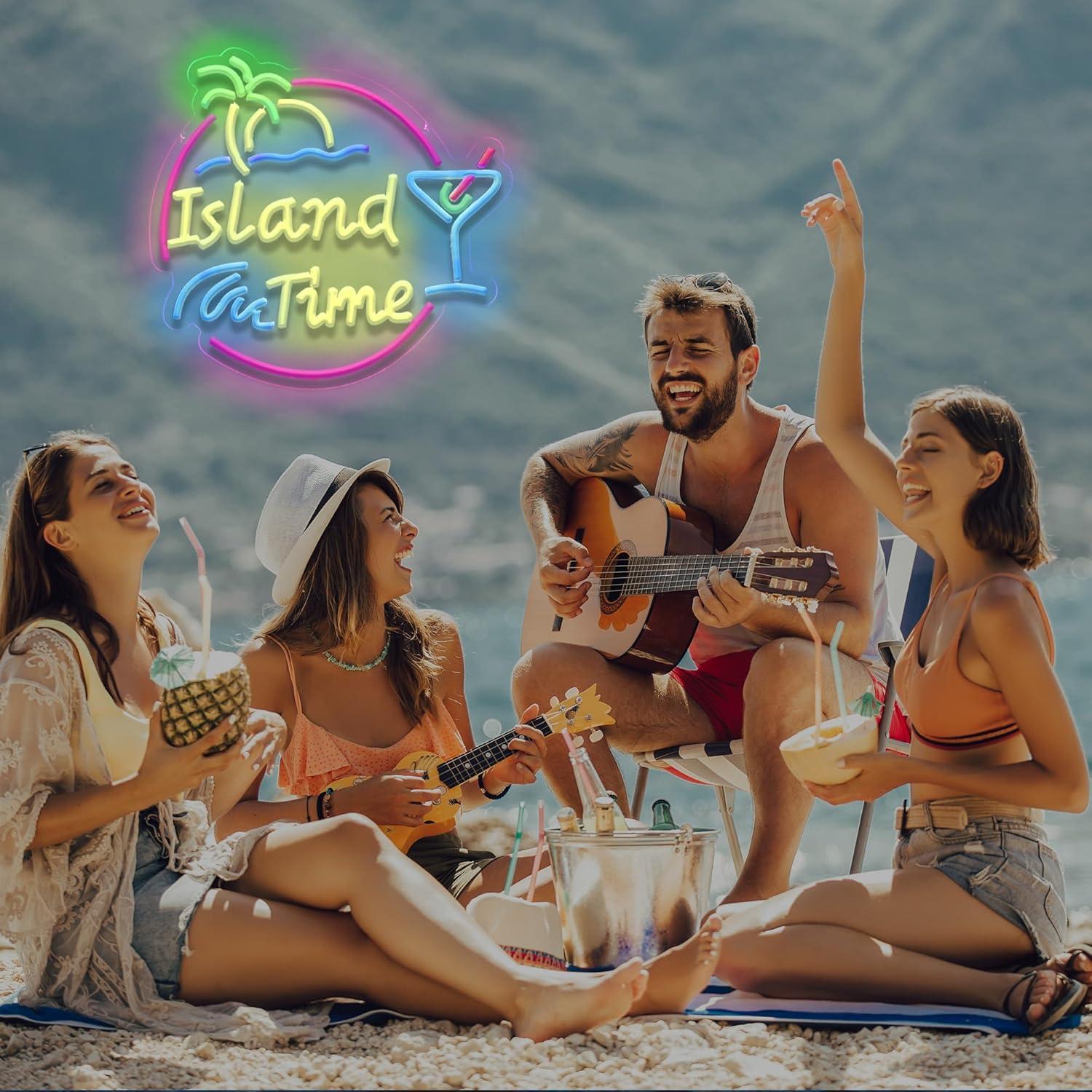 Island Time Neon Sign LED Ligh - đánh giá và giá Home Decor Wall Art