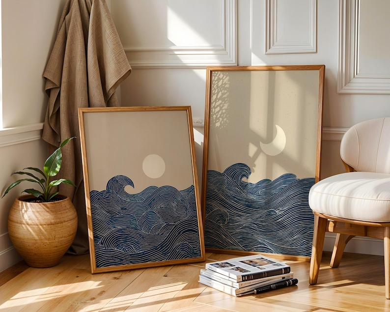 2pcs Japandi Minimalist Moon C - đánh giá và giá Home Decor Japandi