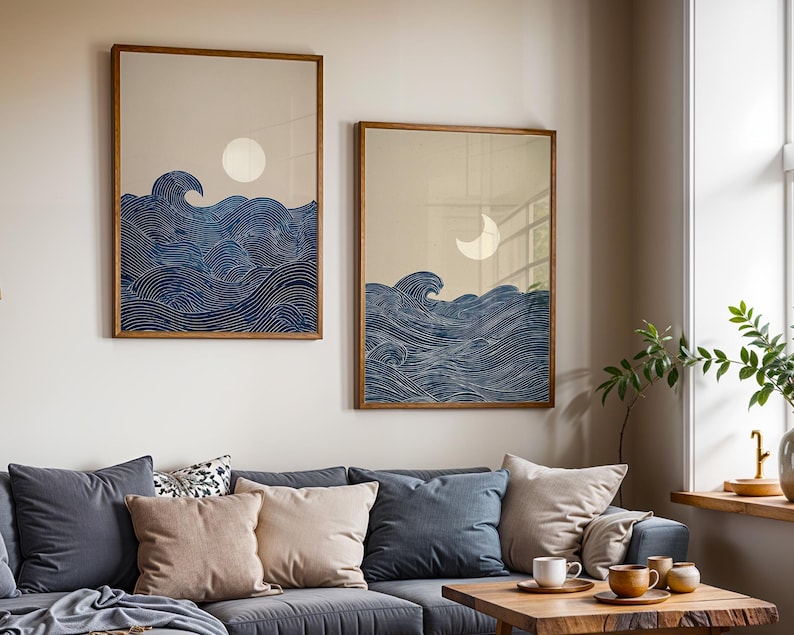 2pcs Japandi Minimalist Moon C - đánh giá và giá Home Decor Japandi