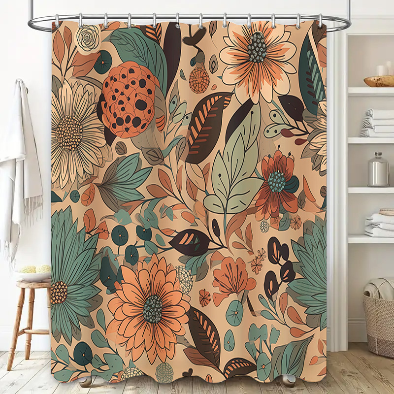 Modern Floral Shower Curtain R - đánh giá và giá Home Decor Color Palettes