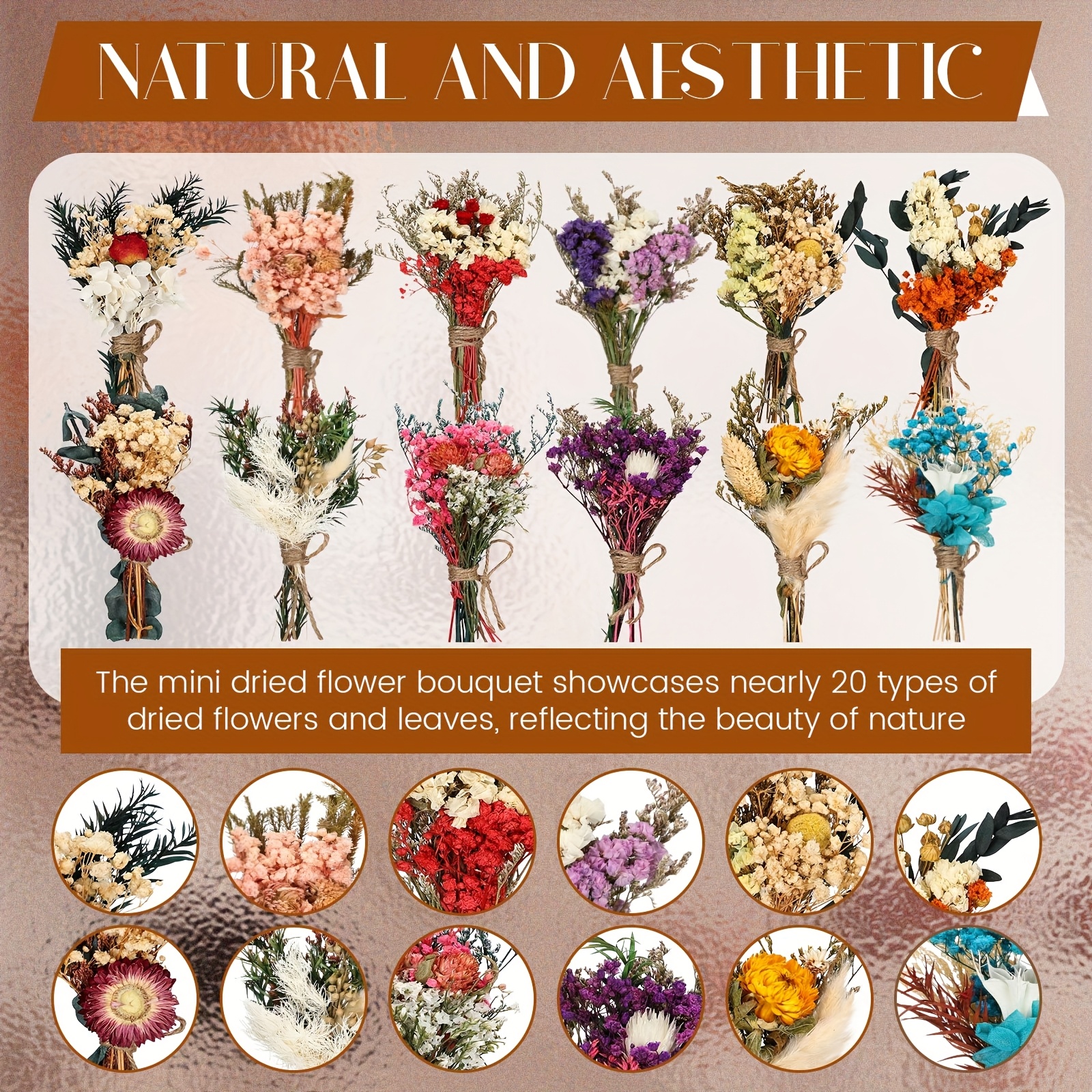24pcs Handmade Boho Dried Flow - đánh giá và giá Home Decor Color Palettes