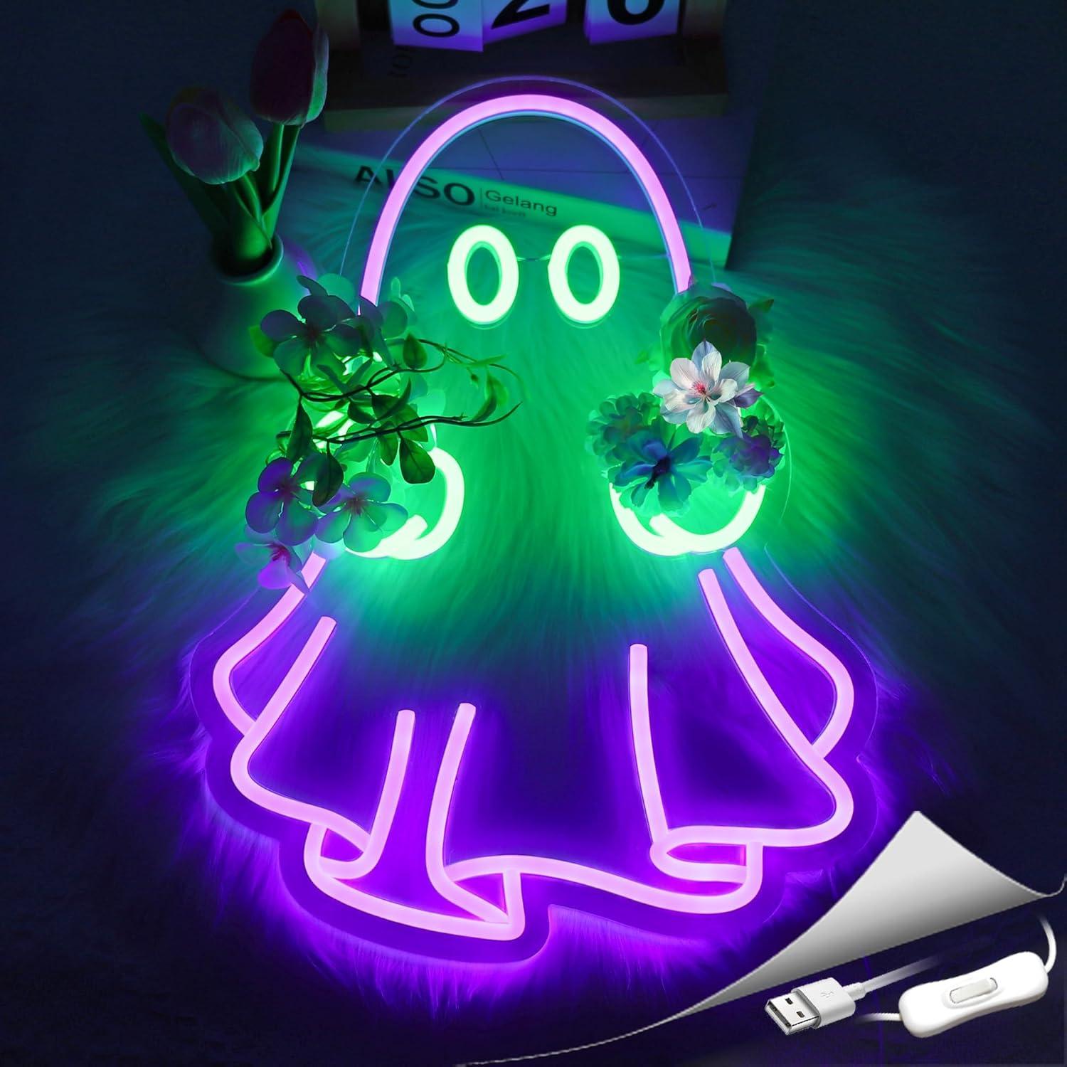 Ghost Neon Sign USB Powered LE - đánh giá và giá Home Decor Wall Art