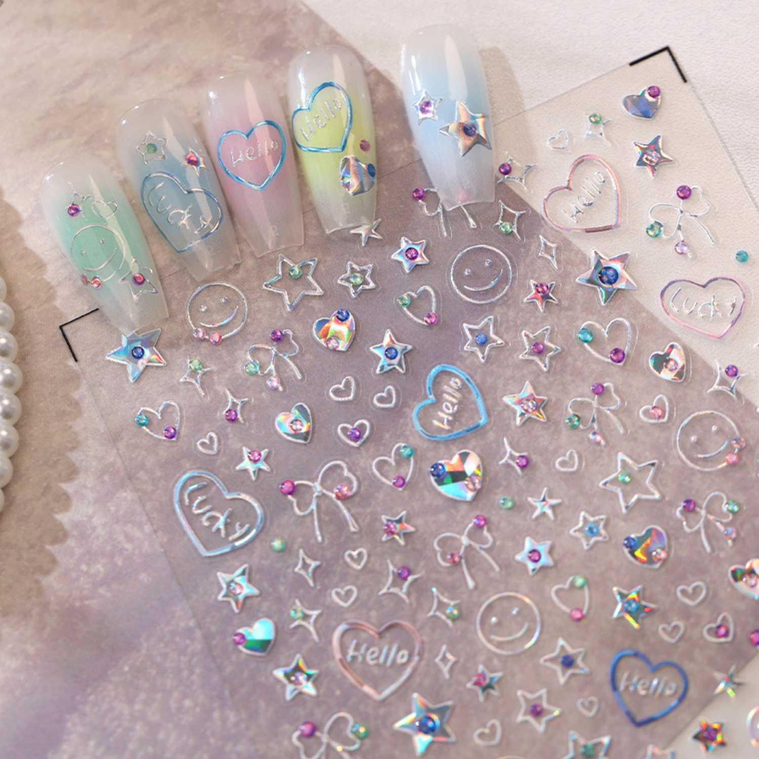 Holographic Dopamine Nail Deca - đánh giá và giá Home Decor Dopamine