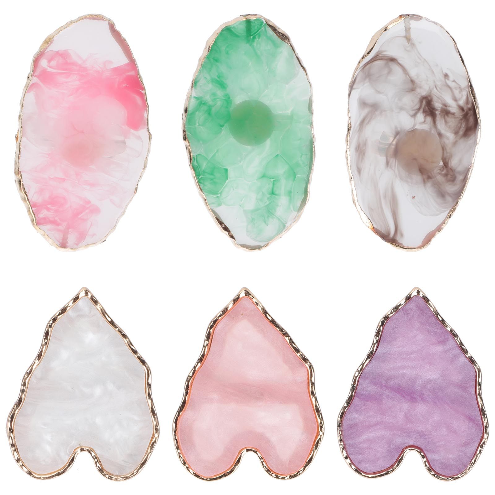6Pcs Golden Resin Manicure Pai - đánh giá và giá Home Decor Color Palettes