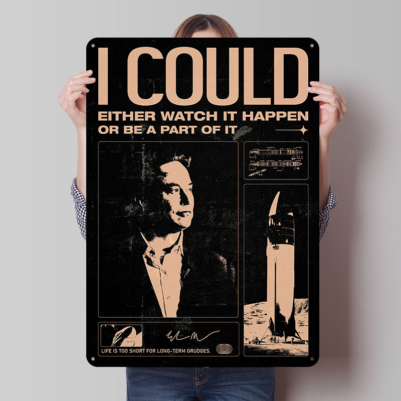 Elon Musk Quotes Metal Poster  - đánh giá và giá Home Decor Quotes On Wall