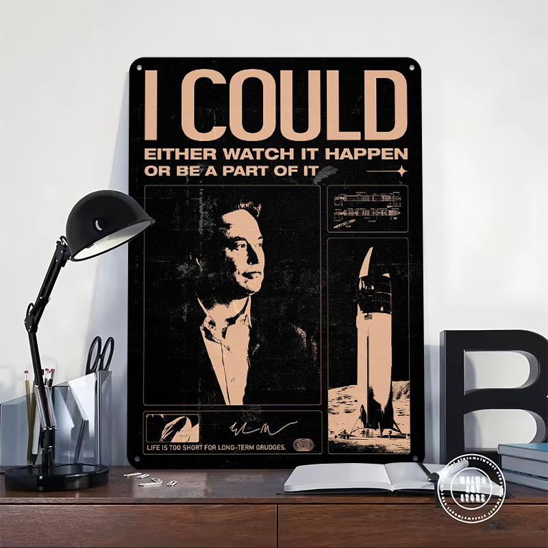Elon Musk Quotes Metal Poster  - đánh giá và giá Home Decor Quotes On Wall