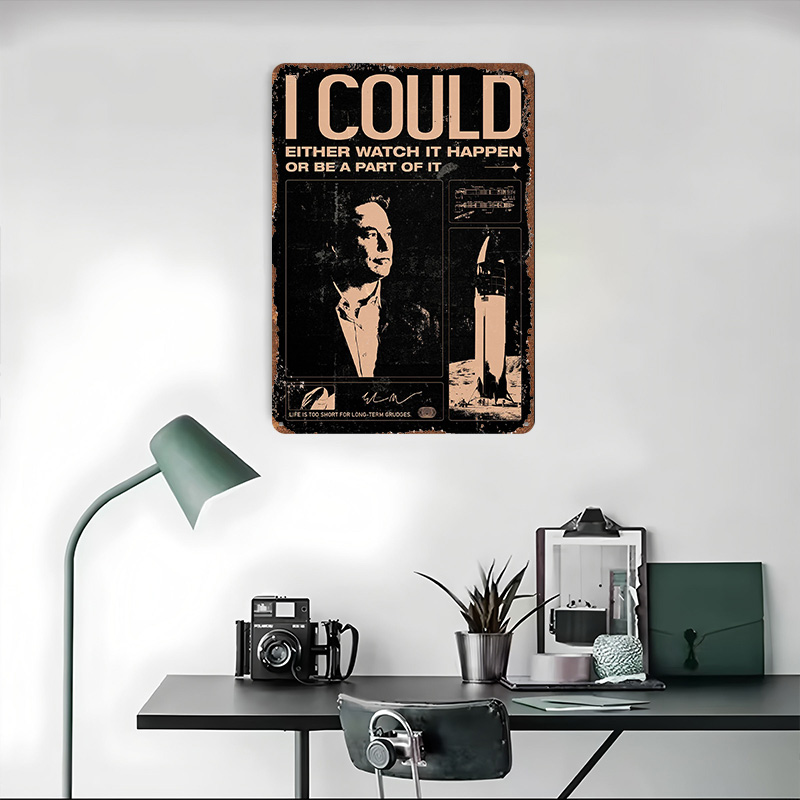 Elon Musk Quotes Metal Poster  - đánh giá và giá Home Decor Quotes On Wall