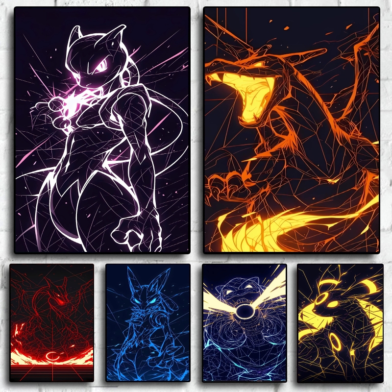 Canvas Wall Art Pokemon Chariz - đánh giá và giá Home Decor Essentials