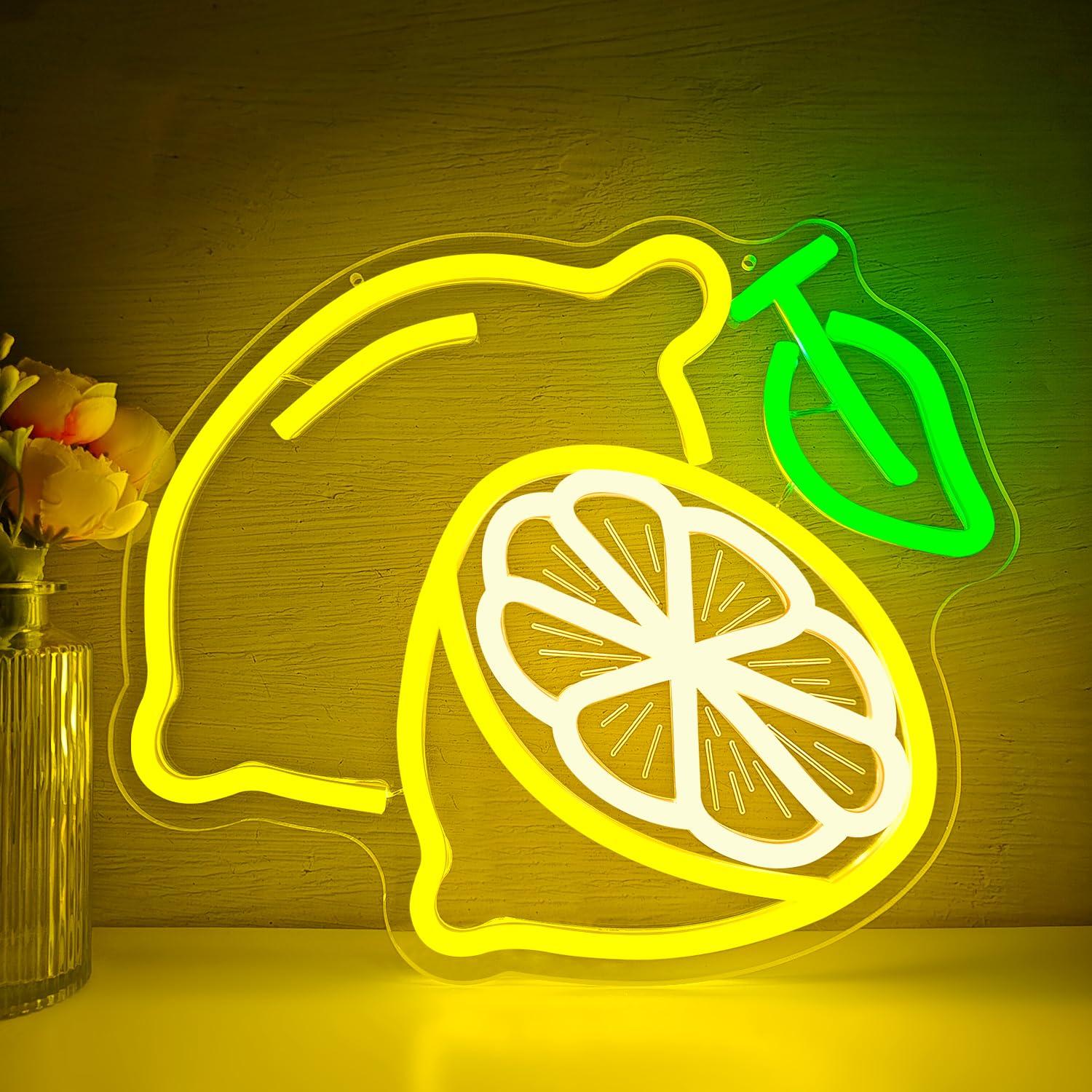 Lemon Neon Sign Dimmable LED L - đánh giá và giá Home Decor Wall Art