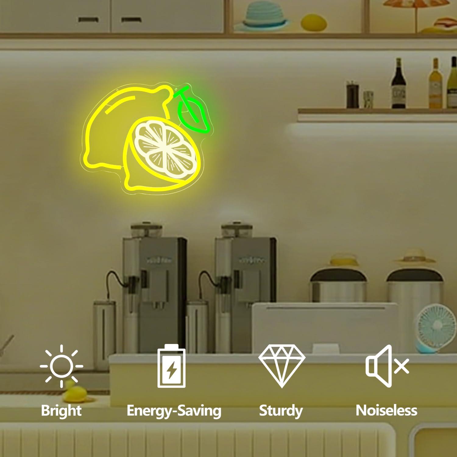 Lemon Neon Sign Dimmable LED L - đánh giá và giá Home Decor Wall Art