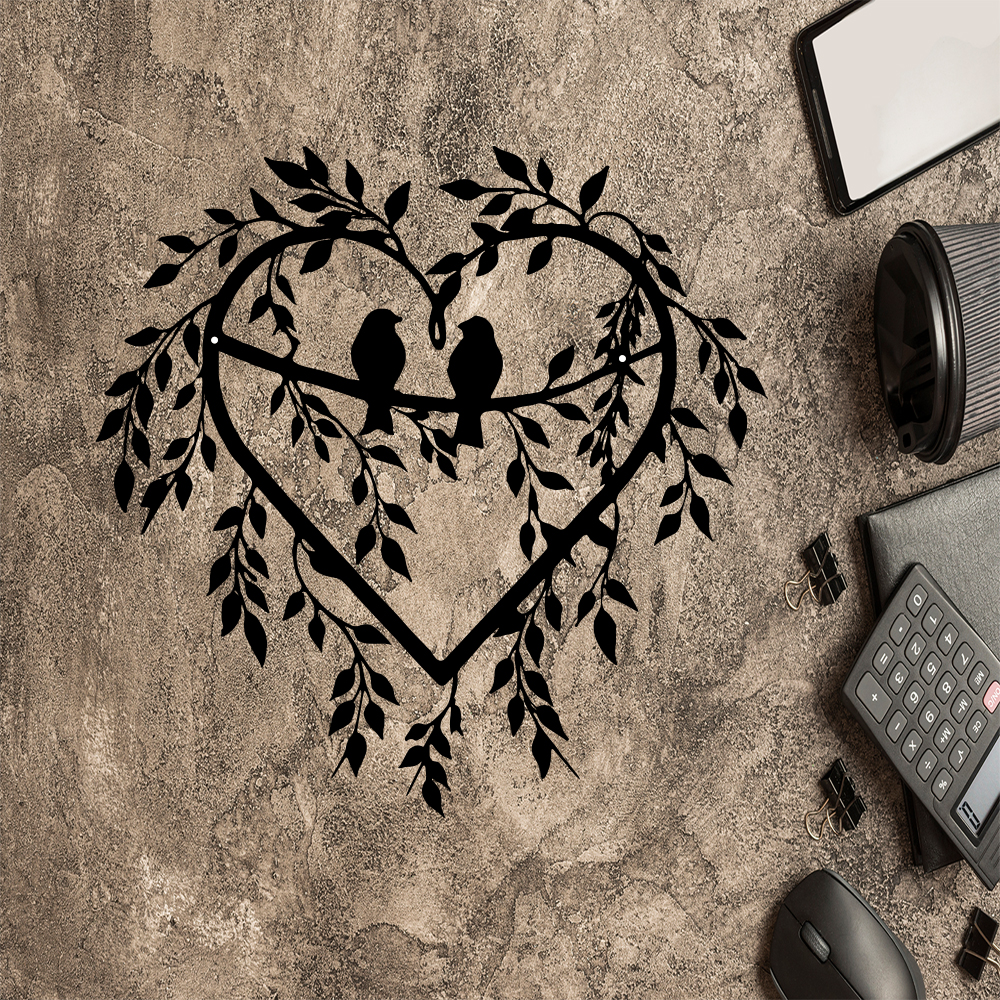 1pc Fun Love Heart Two Birds O - đánh giá và giá Home Decor Quotes On Wall
