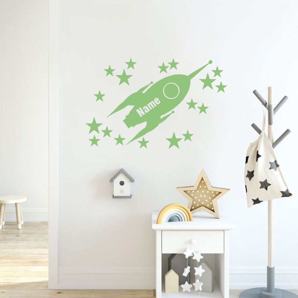 1pc Cartoon Rockets and stars  - đánh giá và giá Home Decor Wall Art