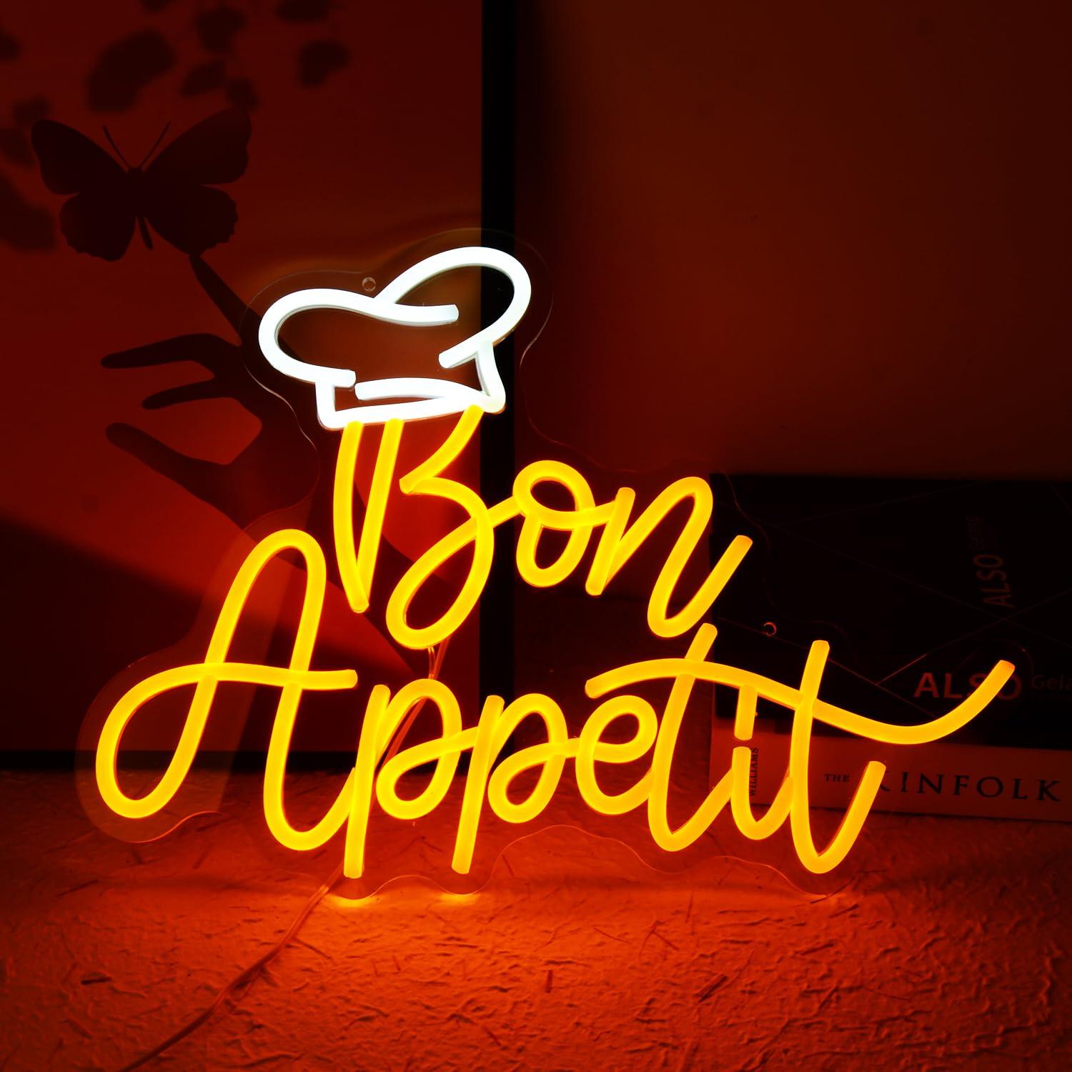 Bon Appetit Chef Hat Neon Sign - đánh giá và giá Home Decor Wall Art