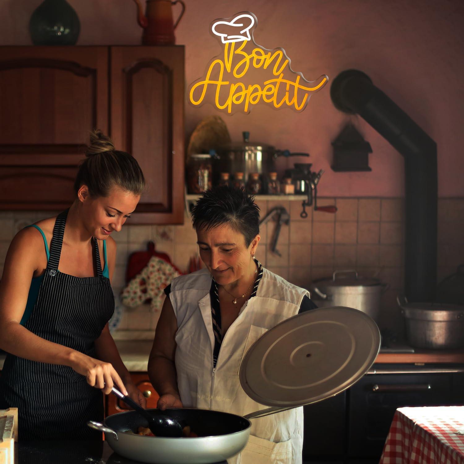 Bon Appetit Chef Hat Neon Sign - đánh giá và giá Home Decor Wall Art