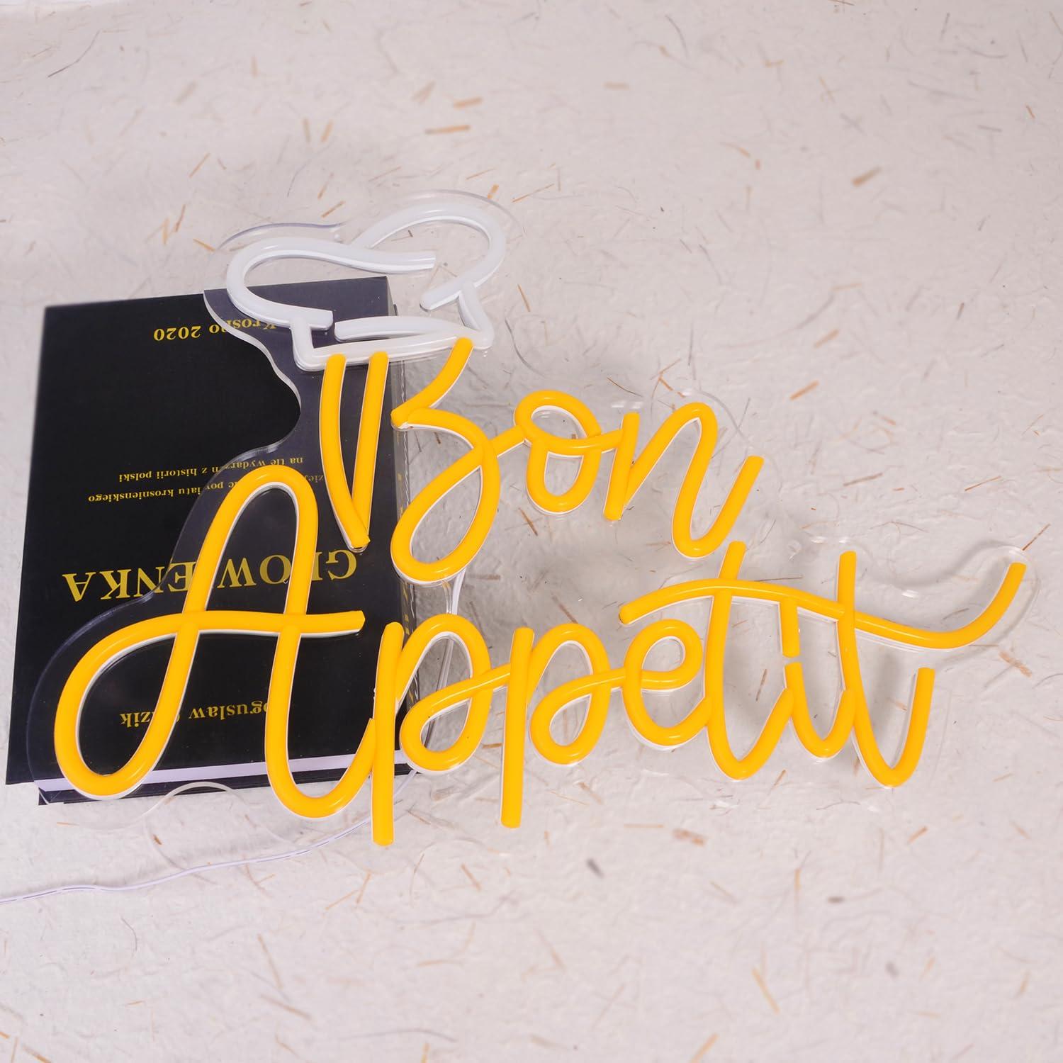 Bon Appetit Chef Hat Neon Sign - đánh giá và giá Home Decor Wall Art