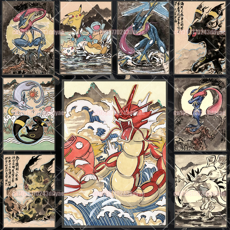 Classic Anime Pokemon Greninja - đánh giá và giá Home Decor Wall Art