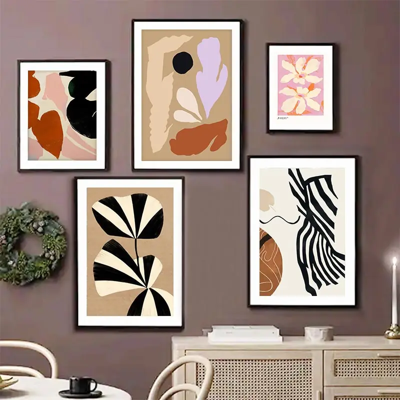 Abstract Geometric Lines Flowe - đánh giá và giá Home Decor Japandi