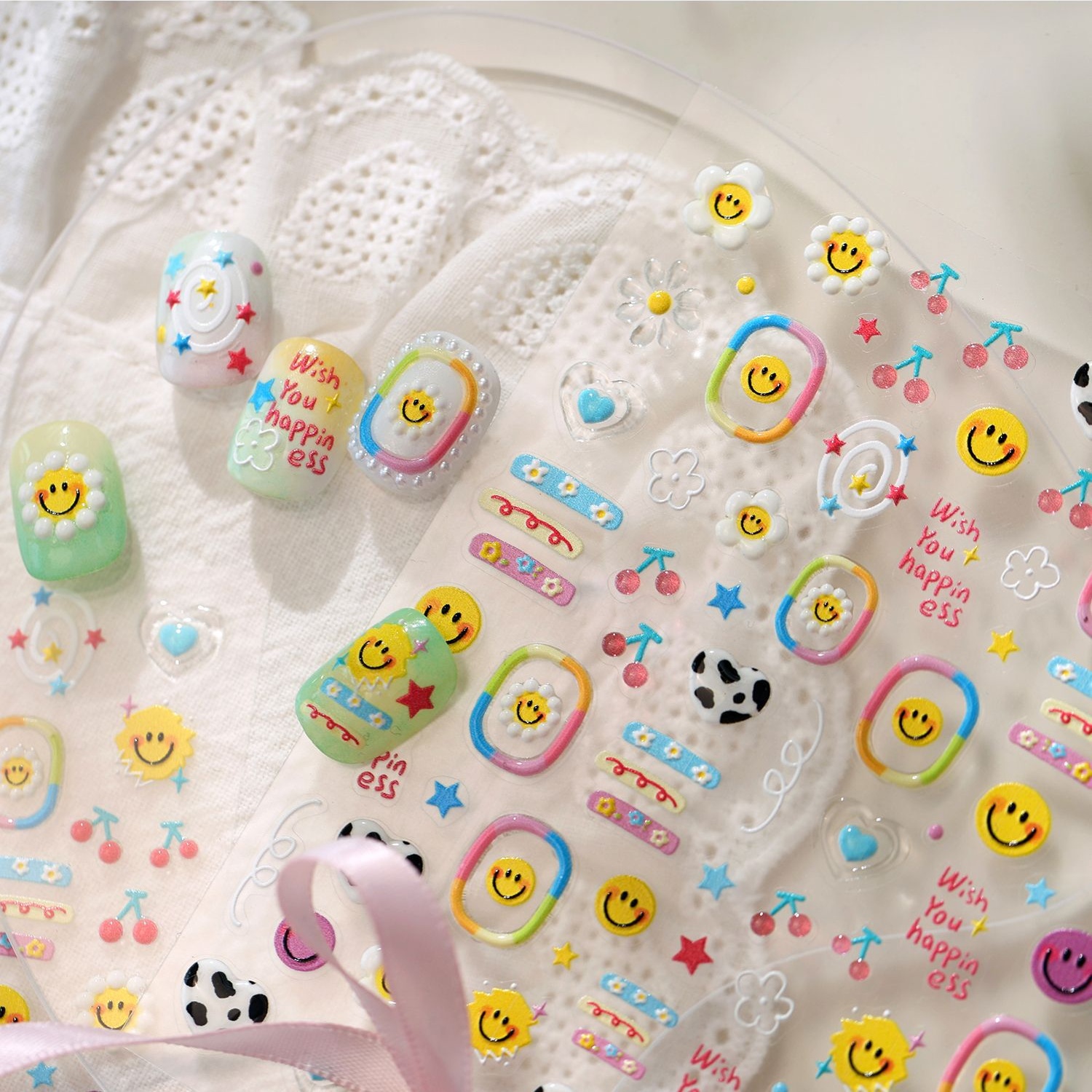 Cute Dopamine Style 5D Nail De - đánh giá và giá Home Decor Dopamine