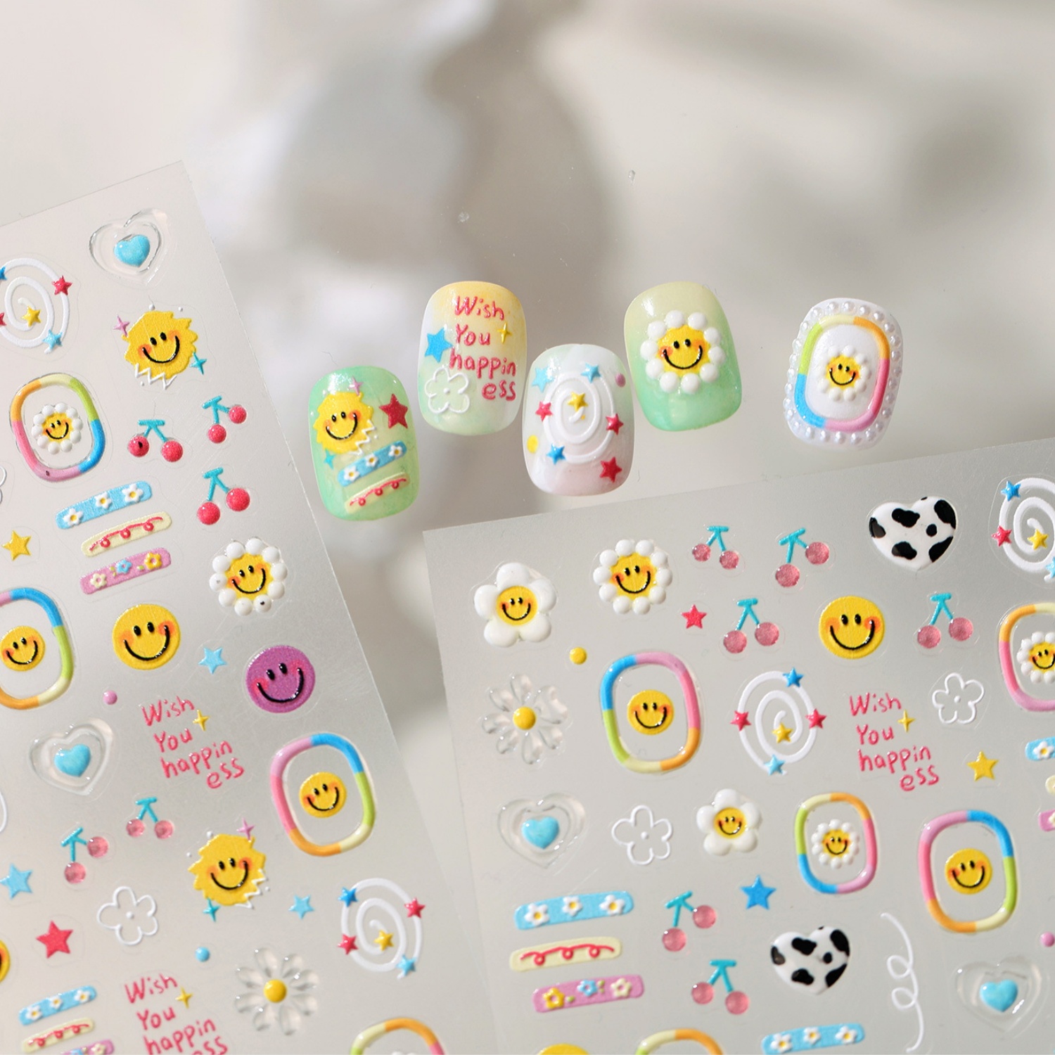 Cute Dopamine Style 5D Nail De - đánh giá và giá Home Decor Dopamine
